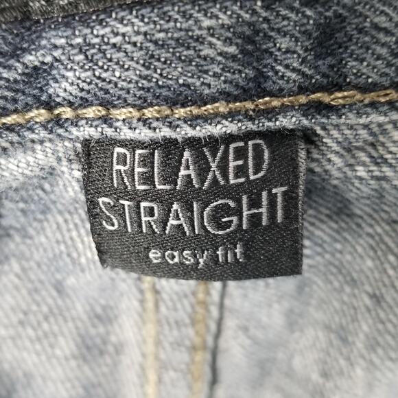 Calvin Klein Jeans Mens 34 Relaxed Straight Fit Distressed Denim 34x30 Jeans - Picture 15 of 16